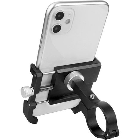 Support de téléphone pour vélo électrique, support de téléphone léger, support de téléphone de remplacement pour guidon, support de fixation et de navigation pour téléphone de vélo, noir. (1/5)