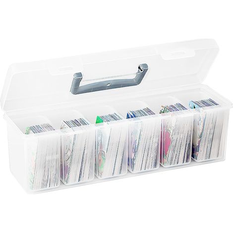 Boîtes de Rangement pour Cartes à Collectionner, Boîtes de Rangement en Plastique avec 6 Séparateurs de Cartes, Boîte à Cartes pour MTG, Boîte à Cartes à Jouer pour Plus de 900 Cartes (1/5)