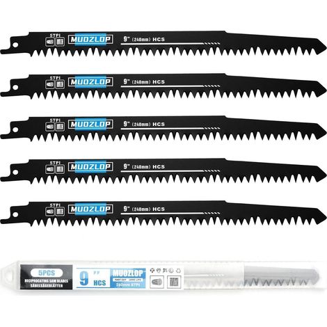 Säbelsägeblätter 5er Set 240mm 5 TPI Holz Säbelsäge 5TPI,240mm 5 (1/5)