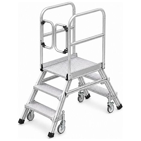 Plateforme mobile 2x4 marches - Hauteur max. de travail 2.97m - 618904-P (1/5)