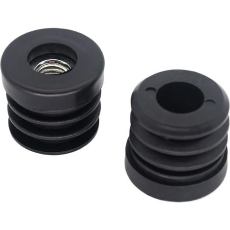 Bouchons ronds en plastique pour tubes avec trous pour écrous M6, M8 e (1/5)