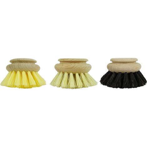 3 têtes de brosse rechange mixtes synthétique naturel