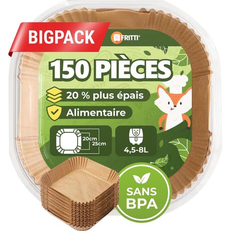 150 Papier Cuisson,Air Fryer,Extra Épais,Sans BPA,2-5L,Cuisine Quotidienne