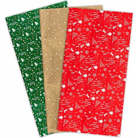 Carta regalo colorata lucida con stampa nataliziafogli, cm 70 x 100 H