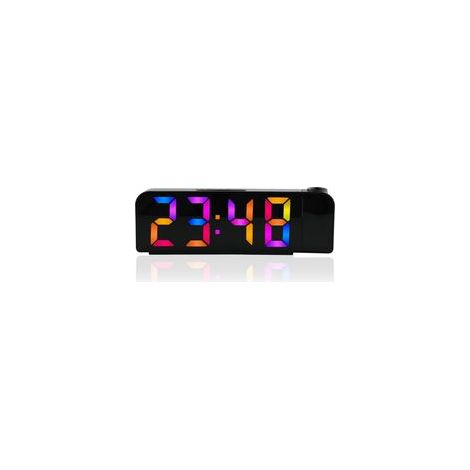 Réveil à projection LED avec grand écran LED, fonction snooze, double alarme et luminosité réglable. (1/5)
