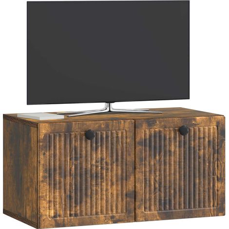 Maison Exclusive - Mobile Porta TV da Muro Rovere Fumo 59,5 x 31 x 30 cm (1/5)