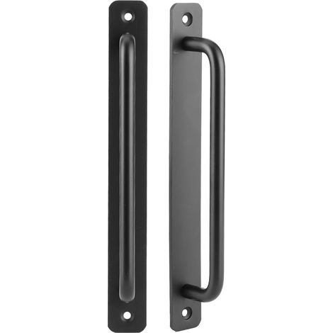 2 elegante Schiebetürgriffe aus schwarzer Aluminiumlegierung für Kleiderschränke, Schränke, Garagen und Schuppen (1/5)