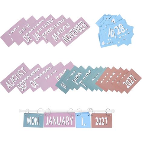 Calendrier à Feuilles Interactif pour Enseignants 2026-2029 en Papier Autocollant avec Tige Réglable pour Salle de Classe et Apprentissage à Domicile (1/5)