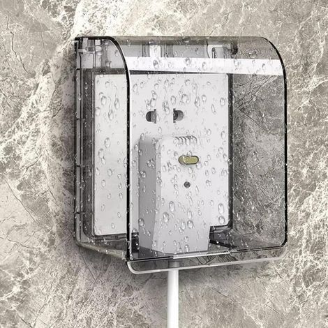 Pair CSPARKV Protection étanche pour prise de courant Kamanan 86 type 12,2 × 10,8 × 7,3 cm prise de courant couvercle étanche couvercle de prise de courant couvercle interrupteur pour salles de bains 