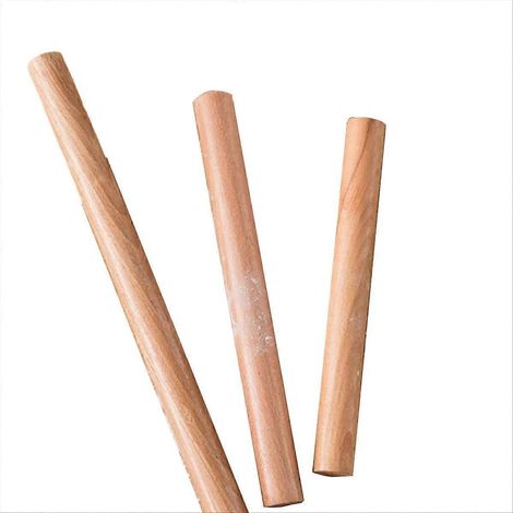 25 30 50CM lot de 3 bois massif bois rolling pin pâte ustensile cuisine (1/5)