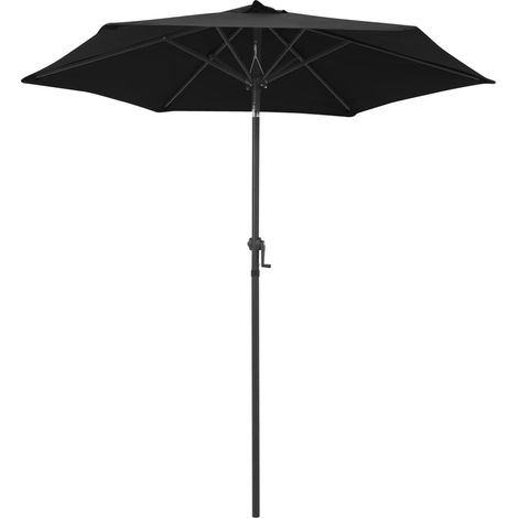 Sombrilla de aluminio negro 200x224 cm vidaXL (1/2)
