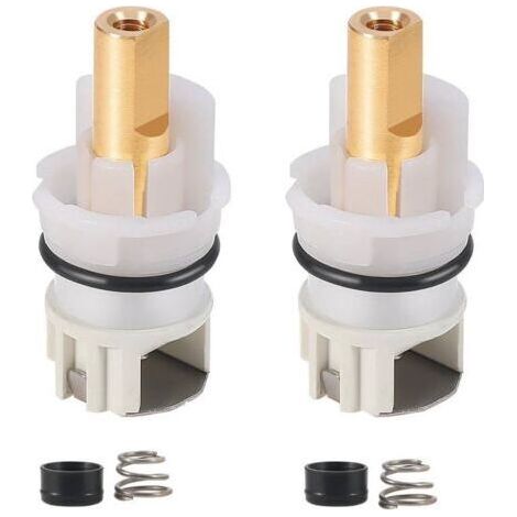 Ensemble de tige de robinet RP25513 2 pièces compatible avec le kit de réparation de robinet à deux poignées Delta, avec siège en caoutchouc et ressort RP4993, cartouche de tige de remplacement (1/5)