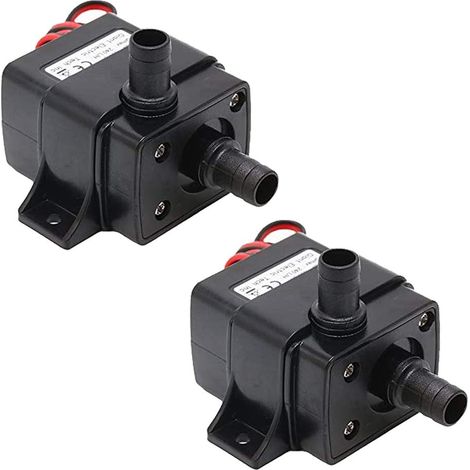 2 Pompe à eau, Moteur sans balais, Débit 240L/H, Hauteur 3M, Silencieuse pour Aquarium (1/5)