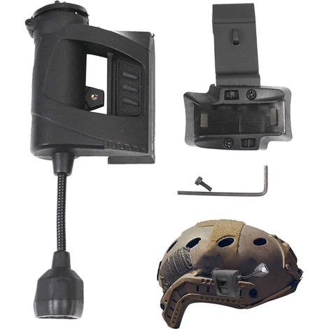 Hard Hat Flashlight Mount, LED Firefighter Lights with Track Base and (1/5)