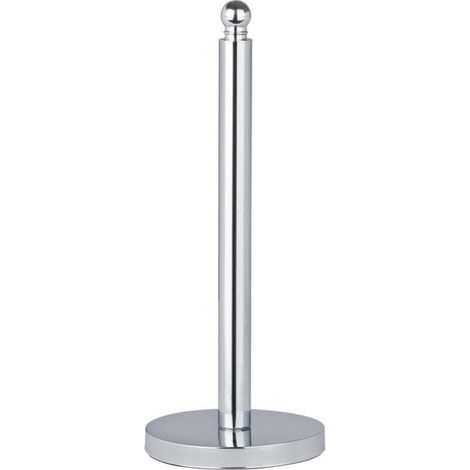 pair Rangement papier toilette Viterbo, Stockeur papier toilette, 3 rouleaux, acier inox, Ø 14x35 cm, brillant (1/4)