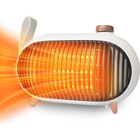 Termoventilatore da 500 W silenzioso, termoventilatore PTC, elemento riscaldante in ceramica, 3 modalità di riscaldamento