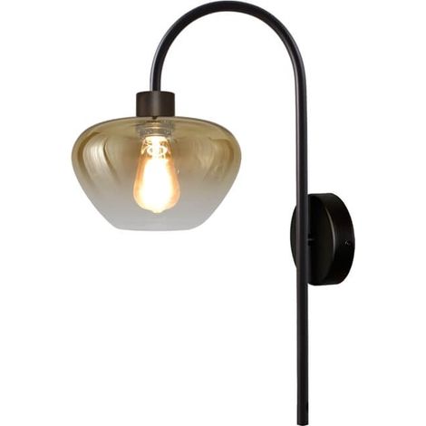 Applique murale Genua noir avec verre doré - 3974-05-05-24 (1/2)