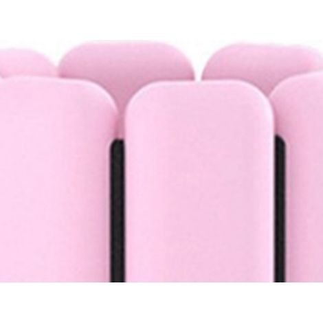 Bracelet lesté en silicone pour poignet et cheville, idéal pour le fitness, la natation et le yoga. Convient aux hommes et aux femmes. Poids : 900 g (2 lbs environ), rose. (1/5)
