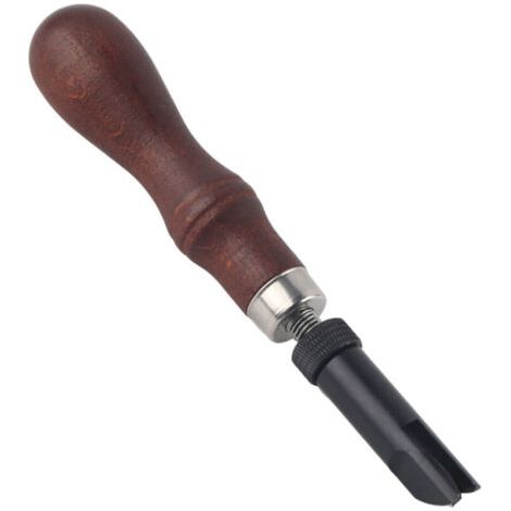 Rainureuse à fente en V en cuir, outil télescopique pour travail du cuir de style américain (1/5)