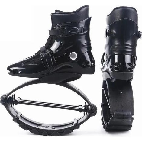 CHIGOODS Känguru Sprungschuhe Känguru-Schuhe für Trainingsübungen，Schwarz，Größe 36-38（L），Gewicht 50-70 kg