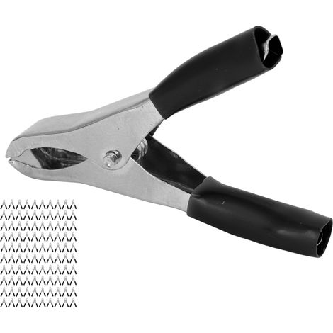 Lot de 100 pinces isolées 20 A haute précision, élasticité optimale, gaine isolante en PVC pour fils de test expérimentaux, noir. (1/5)
