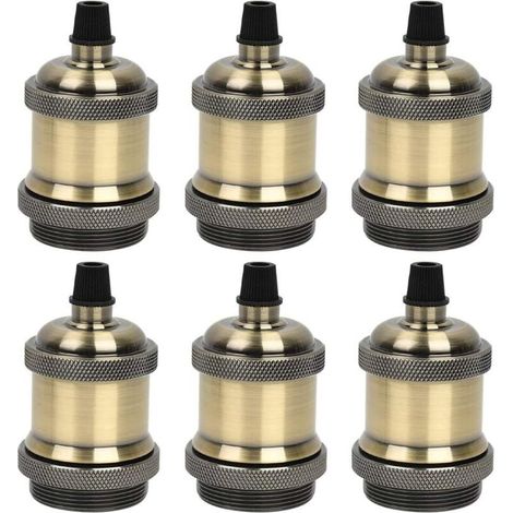 AIPERQ Douille E27 en aluminium moulé sous pression 6 pièces bronze
