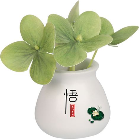 Plante artificielle décorative en pot de résine, cadeau idéal pour décorer une voiture ou un bureau. (1/5)