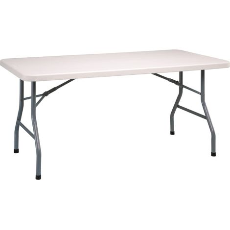 Table pliante rectangulaire intérieur, extérieur 152x76 gris MAHLER garbar (1/2)