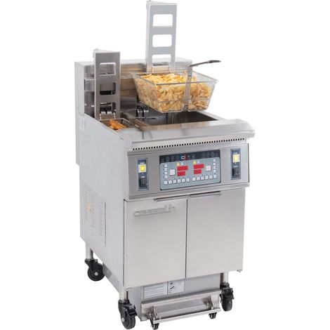 Friteuse électrique avec relevage automatique et filtration 12+22 L 8,5+17kW - Casselin
