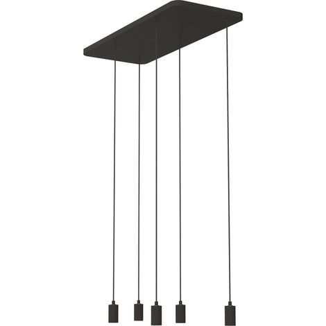 Lampe pendante noire Madox 5 lumières - SG-70186