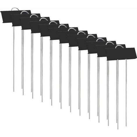 ZVD-Marqueurs Etiquettes Plante de Pépinière, 12 Pcs Etiquette Jardin Métal Durable Antirouille Étiquettes Potager Marqueur pour Fleur Légumes Graine Jardin Pépinière (Noir) FDC (1/4)