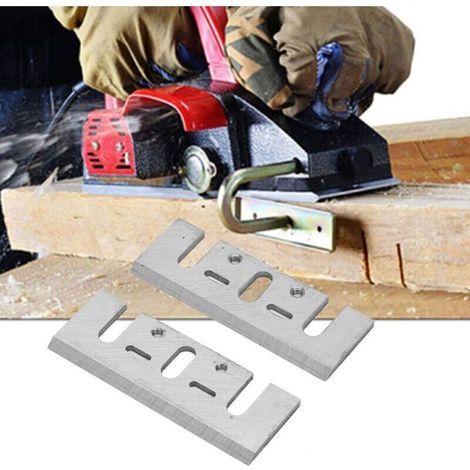 Er, Makita Wendmesser 82mm, Makita1900B, piallatrice in ferro 82mm, lama per piallatrice Hitachi 82mm, lama per piallatrice Makita Una coppia di lame di ricambio per la lavorazione del legno HSS per p (1/4)