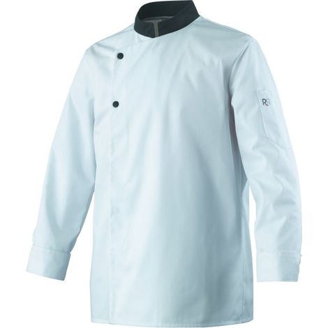 Giacca da cucina unisex a maniche lunghe Robur Académie Bianco / Grigio XL