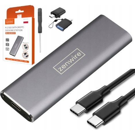 Adattatore per unità SSD Caddy m.2 USB-C m2 SATA NGFF USB 3.0 enclosure (1/5)