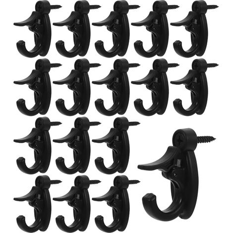 20 crochets à vis - inox - noir - pour suspension et plafond (1/5)