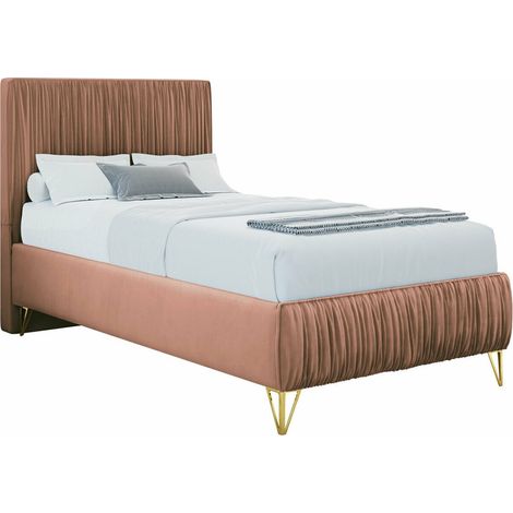 Cama Logan 112, Amor Velvet 4328, Individuales, 80x200, Tapiz, Somieres, 80x209x120cm