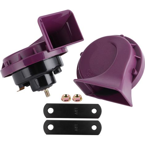 Paire 410/510Hz Klaxon Double Ton Aigus Graves Sirene 120db Ultra Puissant pour Voiture 12V Moto ATV UTV (1/5)