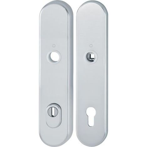 Par de escudos largos E3332ZA/3310 F1/plata F1 PZ 92mm HOPPE (1/2)