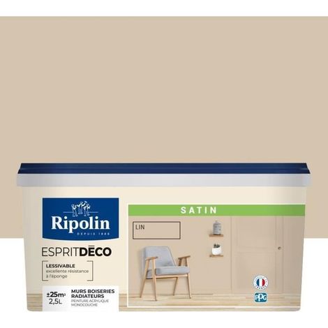 RIPOLIN ESPRIT DECO MULTI SUPPORTS LIN satin 2,5L (1/4)