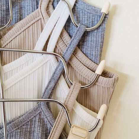 Porte-linge multi-fonction 4 niveaux pour sous-vêtements et écharpes - Cintre métallique rotatif 360° - 350g (1/4)