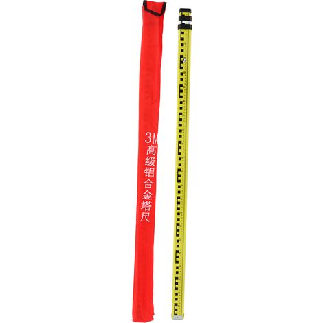 GARRYFIZH Double mètre ruban télescopique aluminium - Double échelle métrique/impériale 3m (rétractable, pliable)
