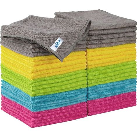 MR.SIGA Microfibre Cloth, All-Purpose Microfibre Towel, Pack of 50, Size 30 x 30 cm (1/5)