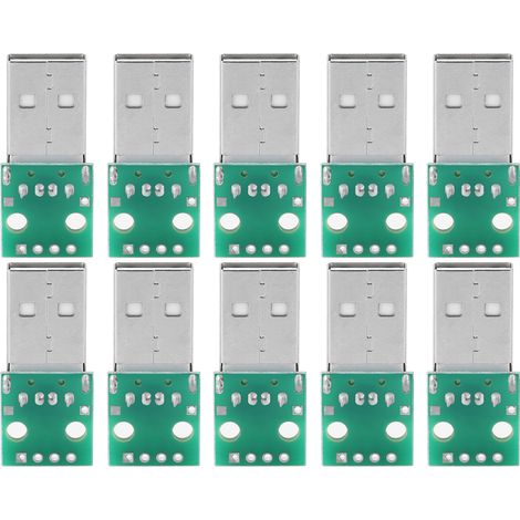 10Pcs USB Type A Male Plug to DIP Adapter Board 4 Pin 2.54mm Pitch