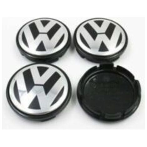 Lot de 4 enjoliveurs d'origine pour jantes en aluminium, 65 mm, adaptés aux enjoliveurs Volkswagen, enjoliveurs centraux de moyeu 65 mm, logo de pneu, enjoliveurs de roue modifiés pour voiture