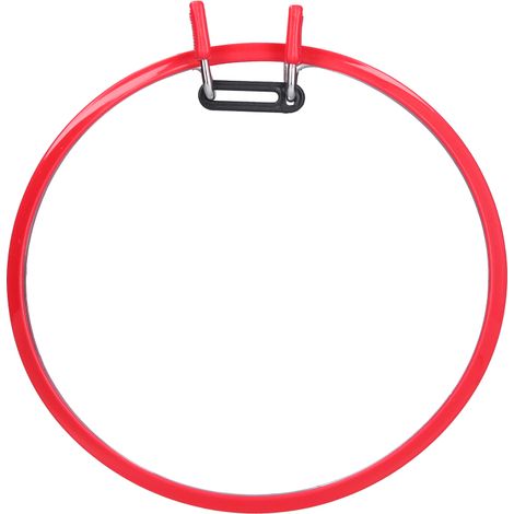 Bastidor de bordado de plástico rojo para punto de cruz, corona de primavera, marco de bordado