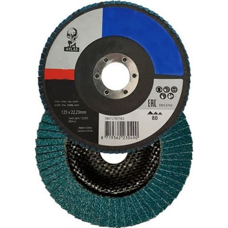 NORTON ATLAS ZIRKONIUMPLATTE 60 gr. 125mm Stahl