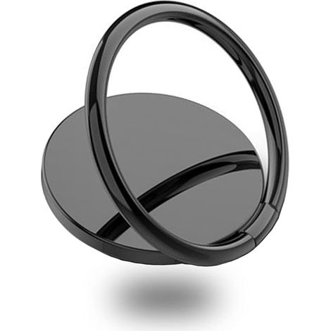 Ultradünner Ring-Handyhalter, universeller magnetischer Auto-Handyhalter mit Saugnapf, Klingelton-Handyhalter. (Schwarz)