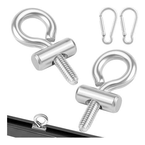 Awning Rail Stops Carabiners M6 Stainless Steel Awning Hooks Stainless Steel Awning Fixing Hook End Lock Kit for Caravan