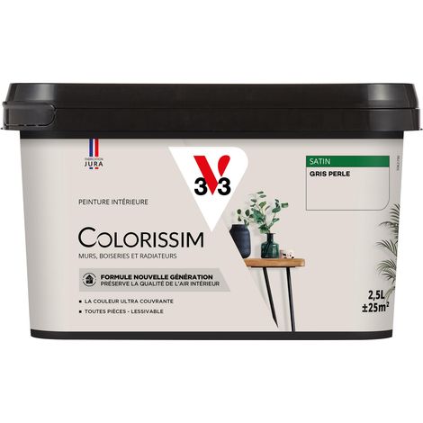 Peinture murale intérieure Colorissim® V33 Gris perle Satin 2,5L