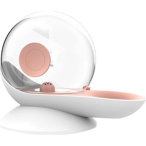 Fontaine à eau automatique pour chat, escargots - 2,8 L - Distributeur d'eau pour animaux domestiques - Grande gamelle à boire - Sans électricité (30,4 cm x 15,5 cm x 24 cm) - Rose (1/5)